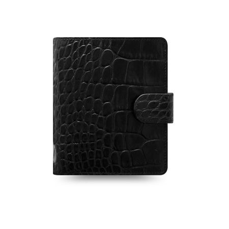 Diář Filofax Classic Croc - kapesní / černá Diář Filofax Classic Croc - kapesní / černá