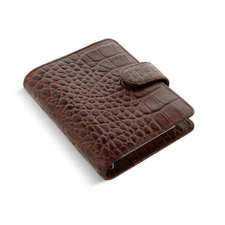 Diář Filofax Classic Croc - kapesní / kaštanová Diář Filofax Classic Croc - kapesní / kaštanová
