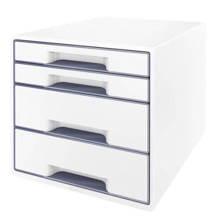 Zásuvkový box Leitz WOW - 2+2 zásuvky / šedá