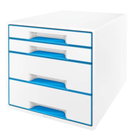 Zásuvkový box Leitz WOW - 2+2 zásuvky / modrá