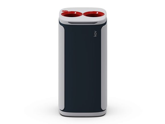 Odpadkový koš KOBRA WASTEE na kov - 60 L / červená