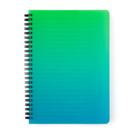 Blok kroužkový OMBRE - A5 / linka / zelená