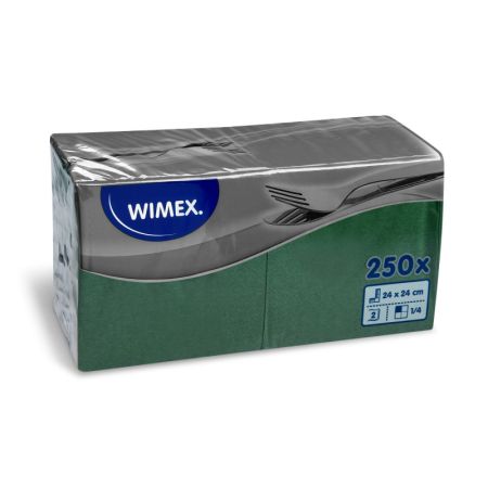 Wimex papírové ubrousky koktejlové zelené 2-vrstvé 24 cm x 24 cm 250ks Wimex papírové ubrousky koktejlové zelené 2-vrstvé 24 cm x 24 cm 250ks