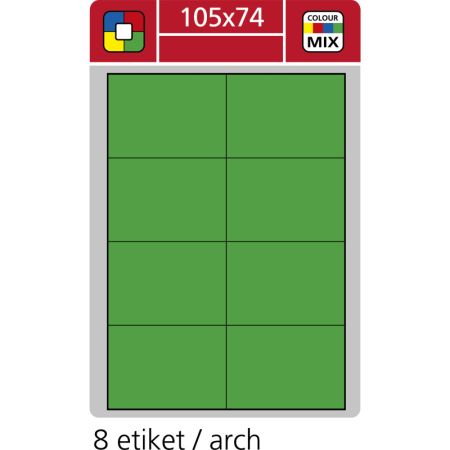 Print etikety A4 pro laserový a inkoustový tisk - 105 x 74 mm (8 etiket/ arch) zelená Print etikety A4 pro laserový a inkoustový tisk - 105 x 74 mm (8 etiket/ arch) zelená