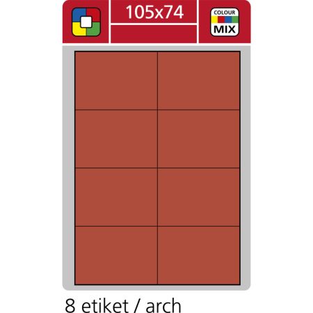 Print etikety A4 pro laserový a inkoustový tisk - 105 x 74 mm (8 etiket/ arch) červená Print etikety A4 pro laserový a inkoustový tisk - 105 x 74 mm (8 etiket/ arch) červená