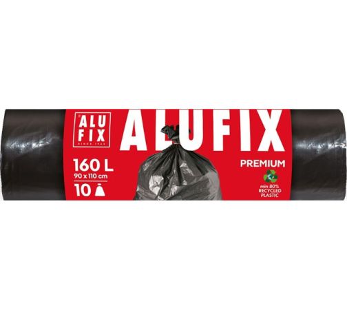Pytle na odpad Alufix Profesional - 90x110cm / 160l / 45my / 10ks / černá