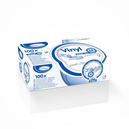 Ochranné rukavice vinylové - nepudrované / velikost M / 100 ks Ochranné rukavice vinylové - nepudrované / velikost M / 100 ks