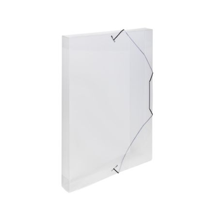 Box na spisy A4 s gumou průsvitný - hřbet 3 cm / čirá Box na spisy A4 s gumou průsvitný - hřbet 3 cm / čirá