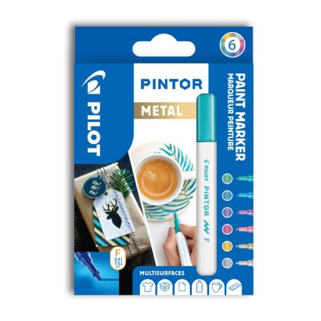 Popisovač Pilot Pintor F Metal / sada 6 ks Popisovač Pilot Pintor F Metal / sada 6 ks