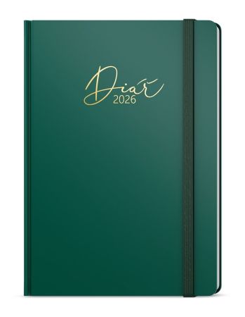Diář LUXI - A5 / denní / zelená