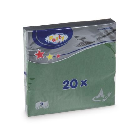 Wimex papírové ubrousky zelené 3-vrstvé 33 cm x 33 cm 20 ks Wimex papírové ubrousky zelené 3-vrstvé 33 cm x 33 cm 20 ks