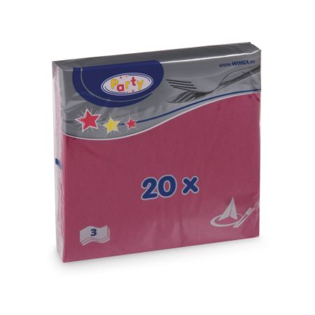 Wimex papírové ubrousky bordó 3-vrstvé 33 cm x 33 cm 20 ks Wimex papírové ubrousky bordó 3-vrstvé 33 cm x 33 cm 20 ks