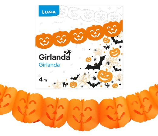 Girlanda papírová - 4 m / dýně