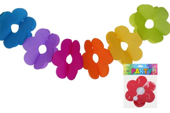 Girlanda papírová - květina / 3 m