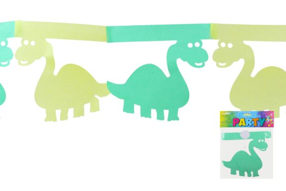 Girlanda papírová - dinosaurus / 3 m