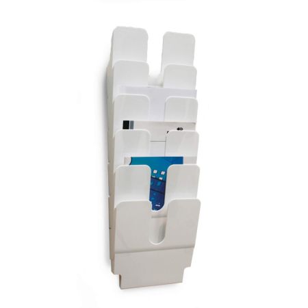 Držáky na prospekty Flexiplus - 6 / A4 / bílý / na výšku Držáky na prospekty Flexiplus - 6 / A4 / bílý / na výšku