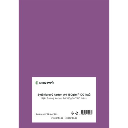 Barevný karton - A4 / 160 g / fialová Barevný karton - A4 / 160 g / fialová