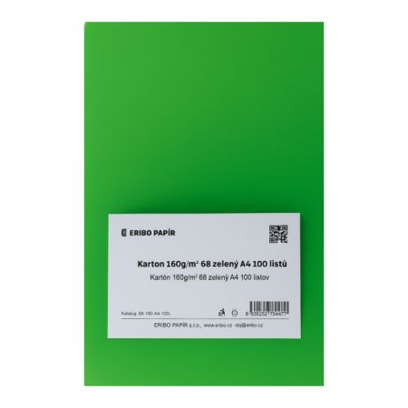 Barevný karton - A4 / 160 g / zelená Barevný karton - A4 / 160 g / zelená