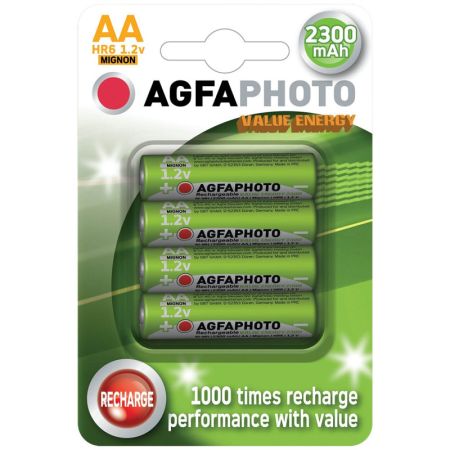 Nabíjecí baterie AgfaPhoto - NiMH AA 2300mAh / 4 ks Nabíjecí baterie AgfaPhoto - NiMH AA 2300mAh / 4 ks