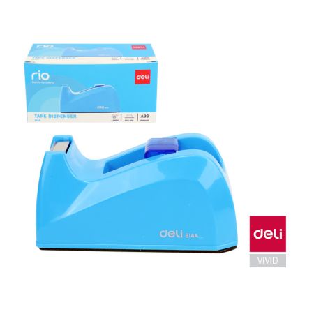 Stolní odvíječ lepicí pásky DELI - modrá Stolní odvíječ lepicí pásky DELI - modrá