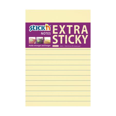 Samolepicí bločky Stick´n by Hopax Extra Sticky - 101 x 150 mm / linka / 90 lístků / pastelová žlutá Samolepicí bločky Stick´n by Hopax Extra Sticky - 101 x 150 mm / linka / 90 lístků / pastelová žlutá