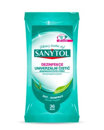 Sanytol ubrousky - dezinfekční / 2x36 ks maxi