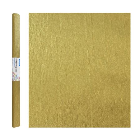 Krepový papír - zlatá 50 x 200 cm