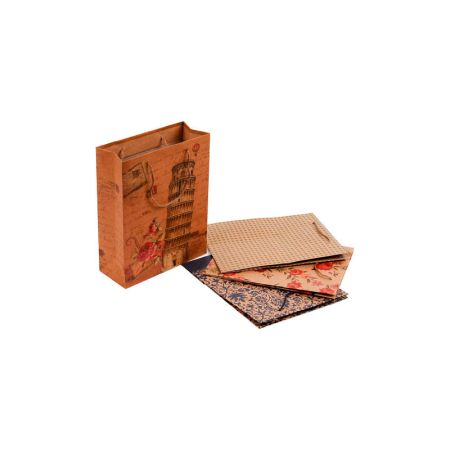 Tašky papírové Craft Ornament - střední / 190 x 80 x 240 mm Tašky papírové Craft Ornament - střední / 190 x 80 x 240 mm