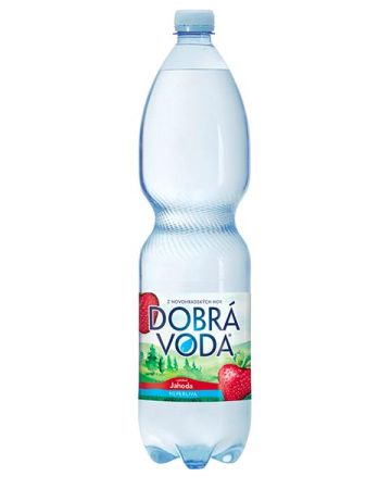 Dobrá voda s příchutí - jahoda / neperlivá / 1,5 l