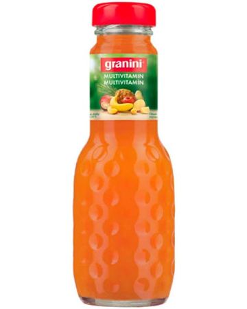 Granini džus multivitamín 100% 0,2 l sklo