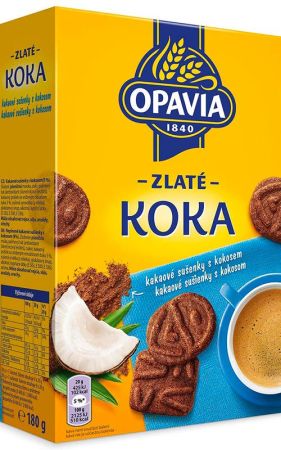 Opavia Zlaté Koka sušenky s kokosem a kakaem 180g