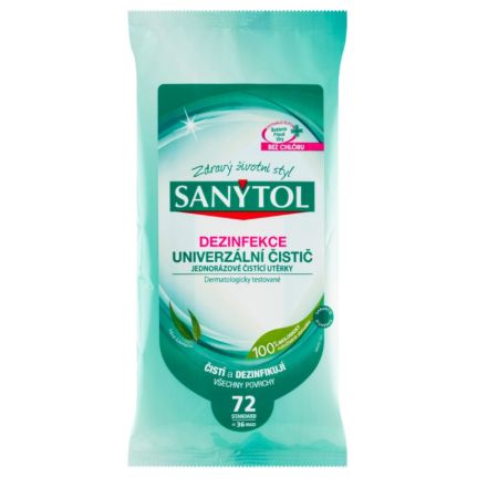 Sanytol ubrousky - dezinfekční / 2x36 ks maxi Sanytol ubrousky - dezinfekční / 2x36 ks maxi