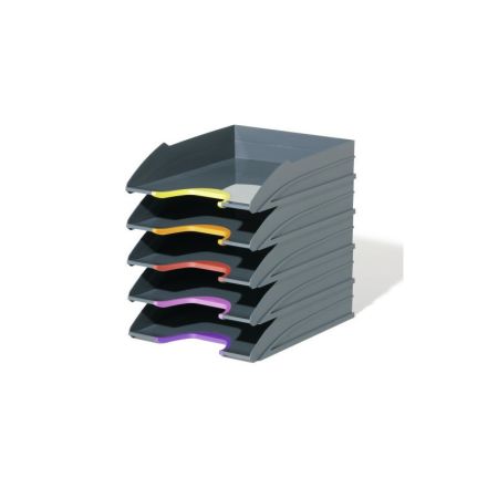 Kancelářský box Varicolor Tray set - šedo-barevný / 5 zásuvek
