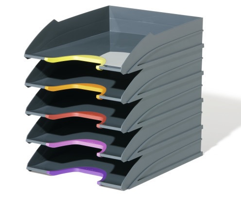 Kancelářský box Varicolor Tray set - šedo-barevný / 5 zásuvek Kancelářský box Varicolor Tray set - šedo-barevný / 5 zásuvek