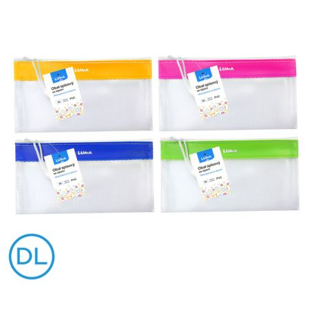 Spisové desky LUMA na zip síťované - DL / barevný mix Spisové desky LUMA na zip síťované - DL / barevný mix