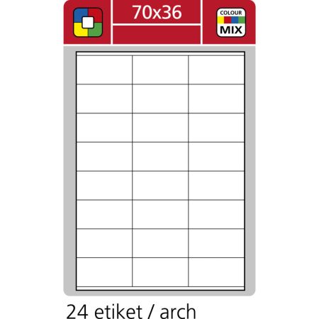 Print etikety A4 pro laserový a inkoustový tisk / 30 archů - 70 x 36 mm (24 etikety / arch)