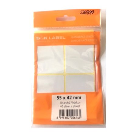 Samolepicí etikety v sáčku - 55 x 42 mm / 40 etiket Samolepicí etikety v sáčku - 55 x 42 mm / 40 etiket
