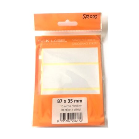 Samolepicí etikety v sáčku - 87 x 35 mm / 30 etiket Samolepicí etikety v sáčku - 87 x 35 mm / 30 etiket