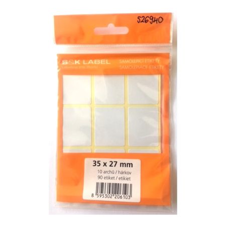 Samolepicí etikety v sáčku - 35 x 27 mm / 90 etiket Samolepicí etikety v sáčku - 35 x 27 mm / 90 etiket