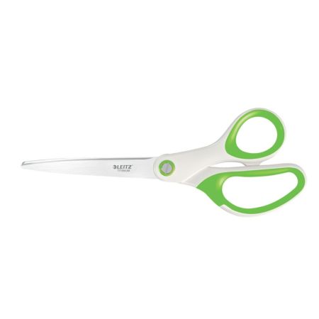 Nůžky Leitz WOW kancelářské titanové 20,5 cm / bílo-zelená Nůžky Leitz WOW kancelářské titanové 20,5 cm / bílo-zelená