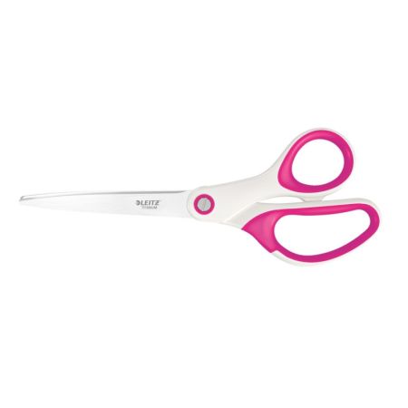 Nůžky Leitz WOW kancelářské titanové 20,5 cm / bílo-růžová Nůžky Leitz WOW kancelářské titanové 20,5 cm / bílo-růžová
