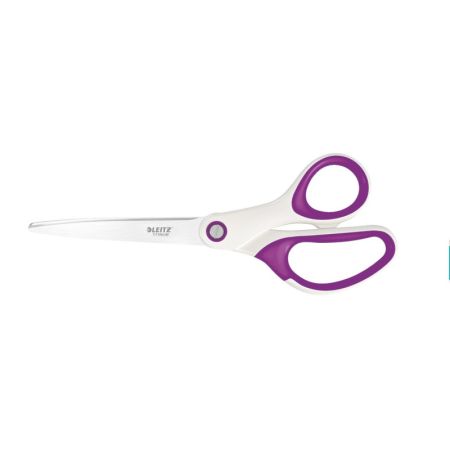 Nůžky Leitz WOW kancelářské titanové 20,5 cm / bílo-fialová Nůžky Leitz WOW kancelářské titanové 20,5 cm / bílo-fialová