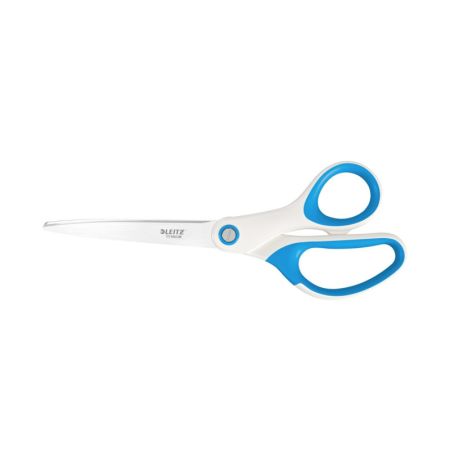Nůžky Leitz WOW kancelářské titanové 20,5 cm / bílo-modrá Nůžky Leitz WOW kancelářské titanové 20,5 cm / bílo-modrá
