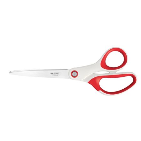 Nůžky Leitz WOW kancelářské titanové 20,5 cm / bílo-červená Nůžky Leitz WOW kancelářské titanové 20,5 cm / bílo-červená