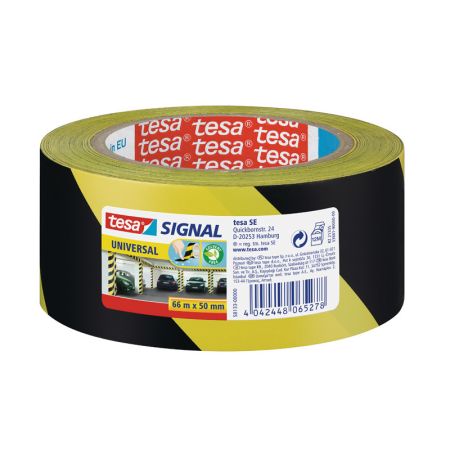 Lepicí pásky Tesa značkovací - 50 x 66 / černo - žlutá