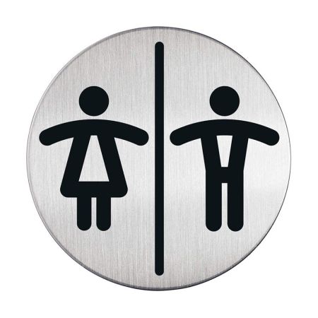 Piktrogram nerez Durable - WC Piktrogram nerez Durable - WC dámy a páni / Ø 83 mm