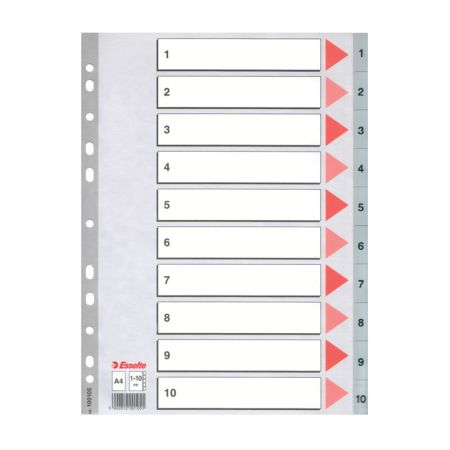 Rozdružovač A4 plastový Esselte - šedý / 1 - 10