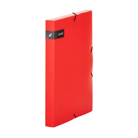 Box na spisy A4 s gumou Classic - červená Box na spisy A4 s gumou Classic - červená