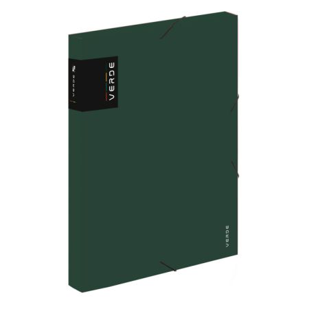 Box na spisy A4 VERDE s gumou - zelená Box na spisy A4 VERDE s gumou - zelená