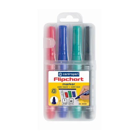 Značkovač Centropen 8550 Flipchart - sada 4 ks Značkovač Centropen 8550 Flipchart - sada 4 ks